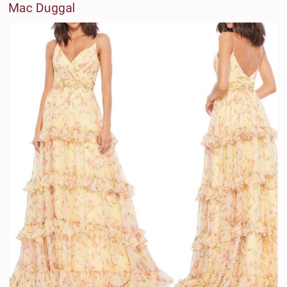 Mac Duggal Gown Lemon
